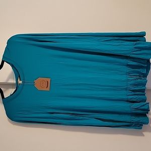 NWT Kori ruffle long sleeve size large